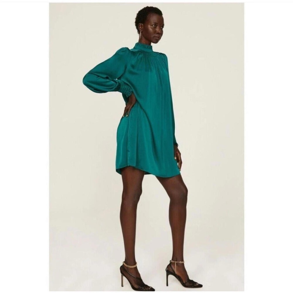 Adam Lippes Green Mock Neck Dress, Size: 10